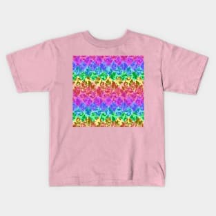 Rustic Rainbow Patchwork Kids T-Shirt